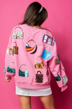 Pink Queen of Purses Sweatshirt