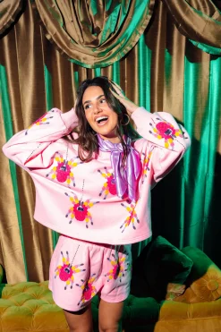 Pink Scattered Spider Short