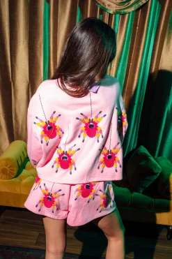 Pink Scattered Spider Short