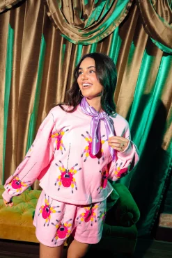 Pink Scattered Spider Short