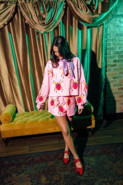 Pink Scattered Spider Short