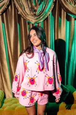 Pink Scattered Spider Short