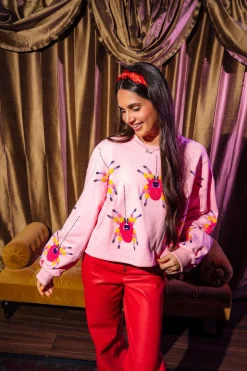 Pink Scattered Spider Sweatshirt