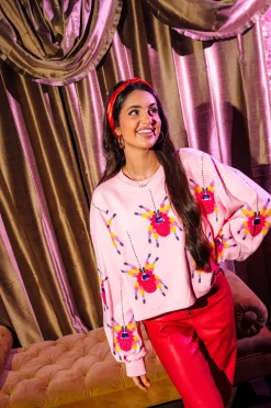 Pink Scattered Spider Sweatshirt