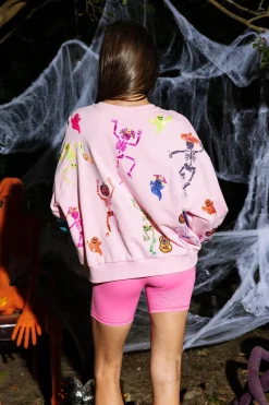 Pink Skeleton Disco Party Sweatshirt