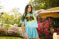 Pool Blue Active Rhinestone Short