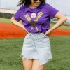 Purple & Gold Baseball Tee
