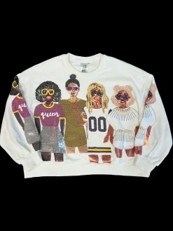 Purple & Gold Cheers Girl Sweatshirt