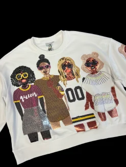 Purple & Gold Cheers Girl Sweatshirt