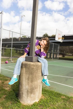 Purple Basketball Hoop Sweatshirt
