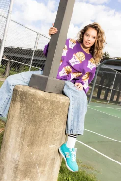 Purple Basketball Hoop Sweatshirt