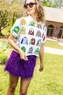 Purple Feather Skirt