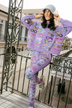 Purple Mardi Gras Sunglass Jogger