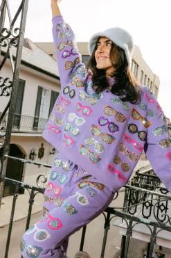 Purple Mardi Gras Sunglass Jogger