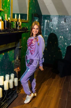 Purple Multi Skeleton Jogger