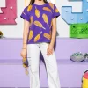 Purple Scattered Corn Dog Tee