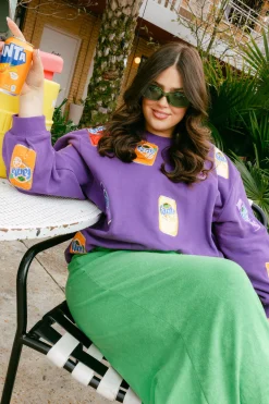 Purple Scattered Multi Fanta™ Can Sweatshirt