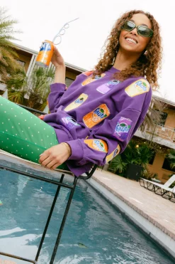 Purple Scattered Multi Fanta™ Can Sweatshirt