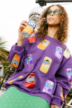Purple Scattered Multi Fanta™ Can Sweatshirt