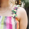Rainbow Flower Strap Tank