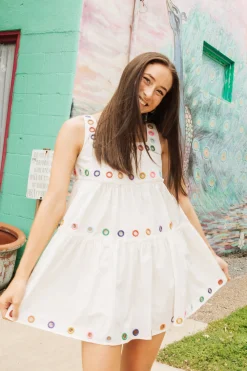 Rainbow Grommet Dress