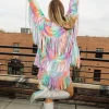 Rainbow Leather Fringe Jacket