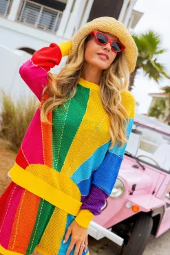 Rainbow Sunshine Rhinestone Short