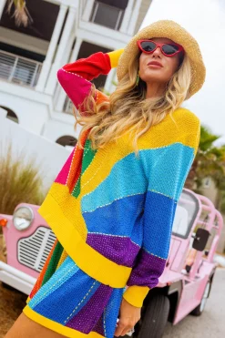 Rainbow Sunshine Rhinestone Short