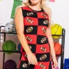 Red & Black Football Checkered Dress