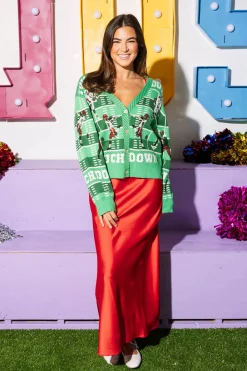 Red & Black Touchdown Cardigan