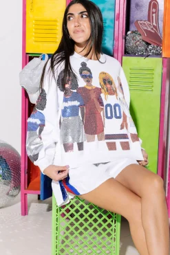 Red & Blue Cheers Girls Sweatshirt