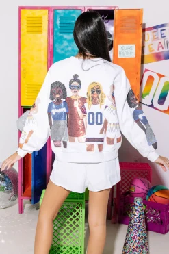 Red & Blue Cheers Girls Sweatshirt