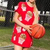 Red Basketball Hoop Tee Dress