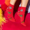 Red Butterfly Socks