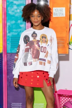 Red Cheers Girl Sweatshirt