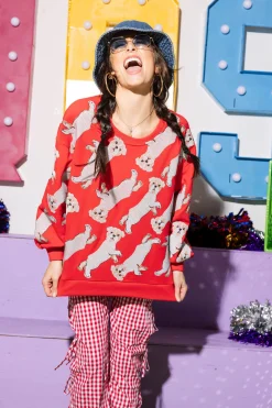 Red Crawling Bulldogs Sweatshirt