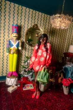 Red Fuzzy Christmas Cookie Sweatshirt