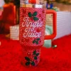 Red 'Jingle Juice' Rhinestone Tumbler
