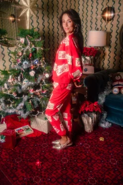 Red Letters To Santa Joggers