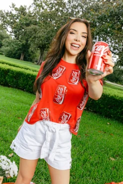 Red Scattered Coca-Cola® Can Tee