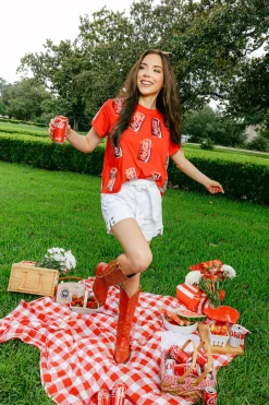 Red Scattered Coca-Cola® Can Tee