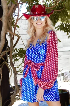 Red, White & Blue Star Dress