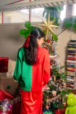 Red/Green Christmas Tree Cardigan