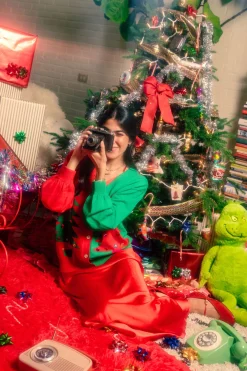 Red/Green Christmas Tree Cardigan