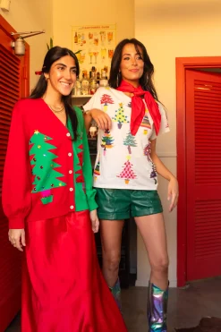 Red/Green Christmas Tree Cardigan