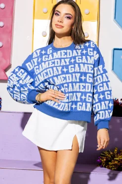 Royal & White 'Gameday' All Over Sweatshirt