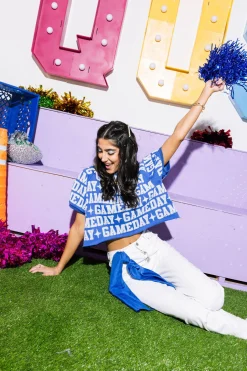 Royal & White 'Gameday' All Over Top