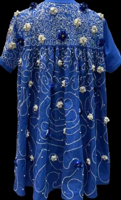 Royal & White Popping Champagne Tee Dress