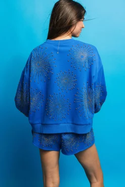 Royal Blue Firework Sweatshirt