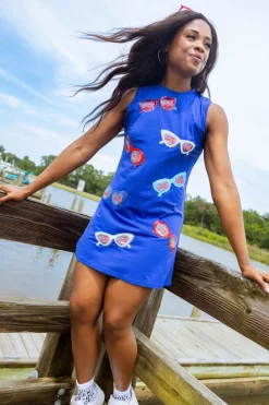 Royal Blue Sunglass Tank Dress